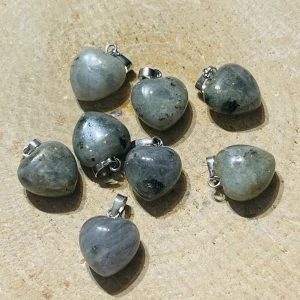 Pendentif en Labradorite en forme de cœur