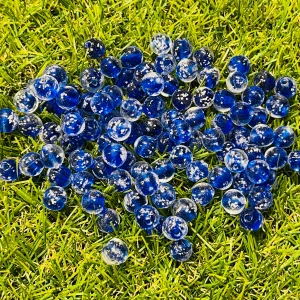 Lot de Perles Lumineuses en verre bleues nuit 8 mm pour bracelet