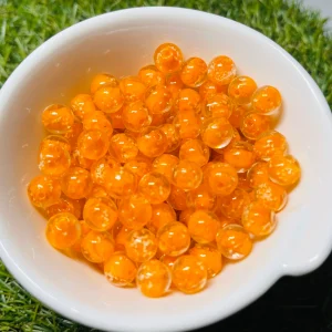 Lot de Perles Lumineuses en verre oranges 8 mm pour bracelet