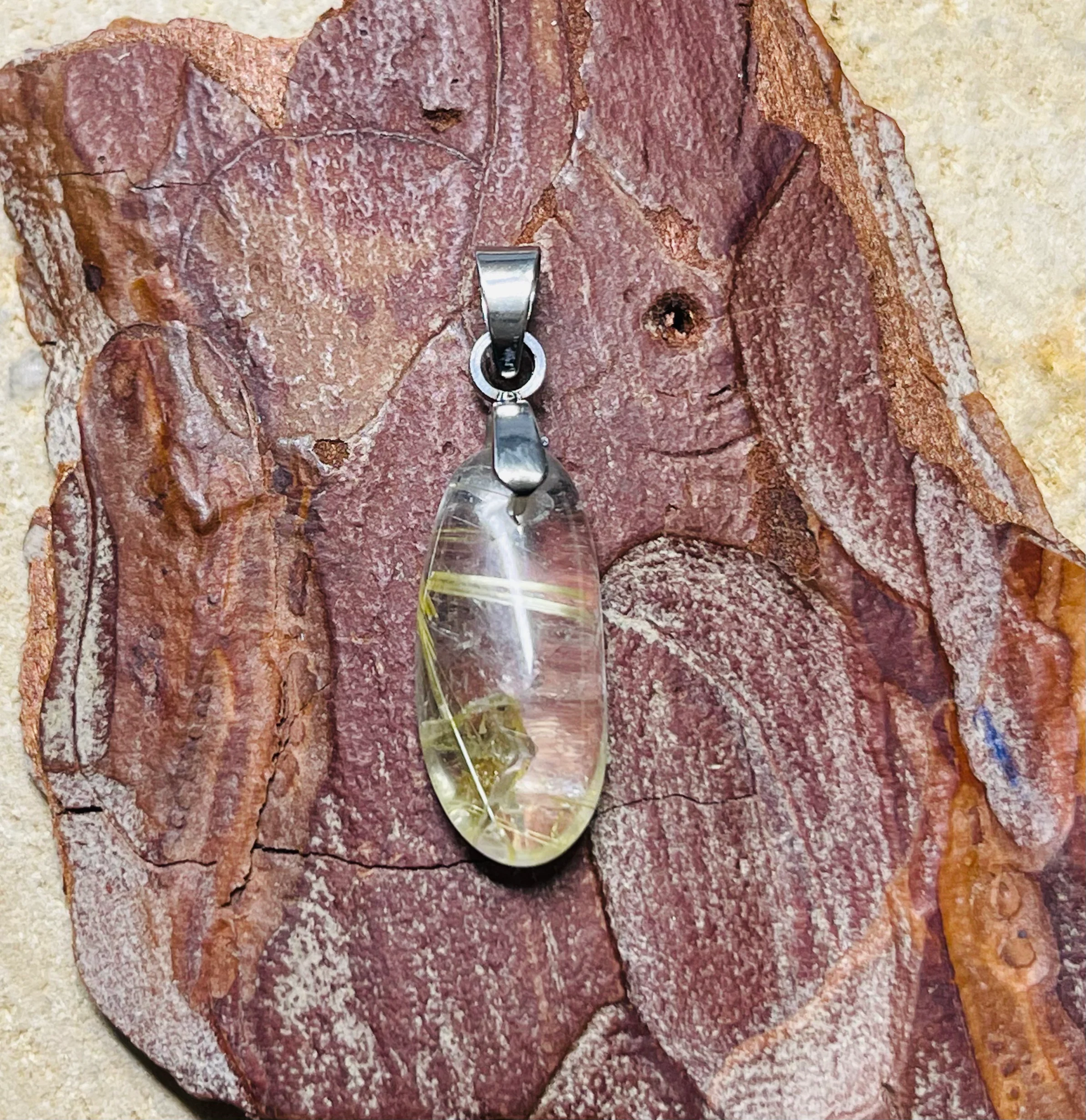 Pendentif en Quartz rutile doré au choix – Image 5