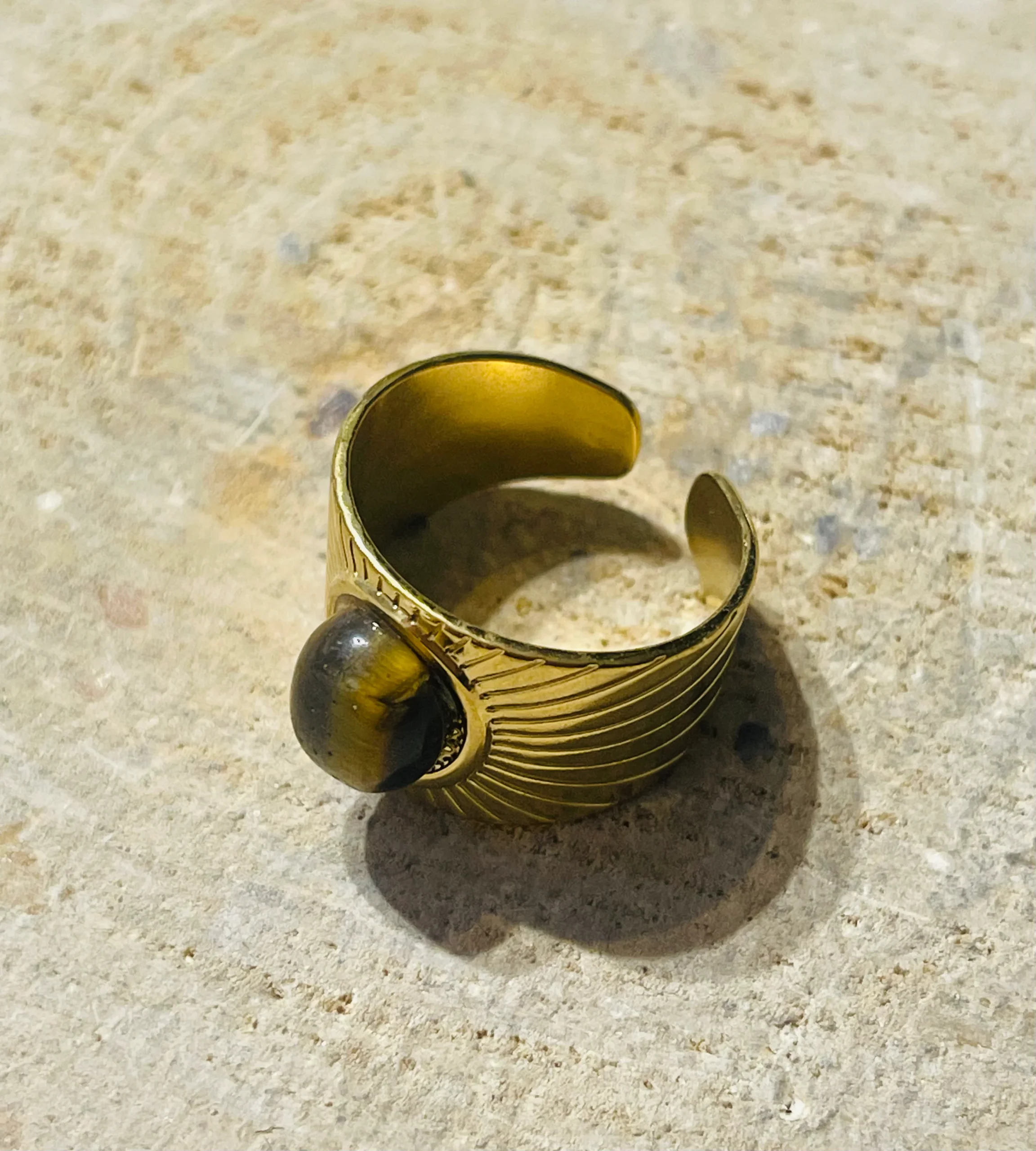 Bague avec œil de tigre, taille réglable (55-58) – Image 4