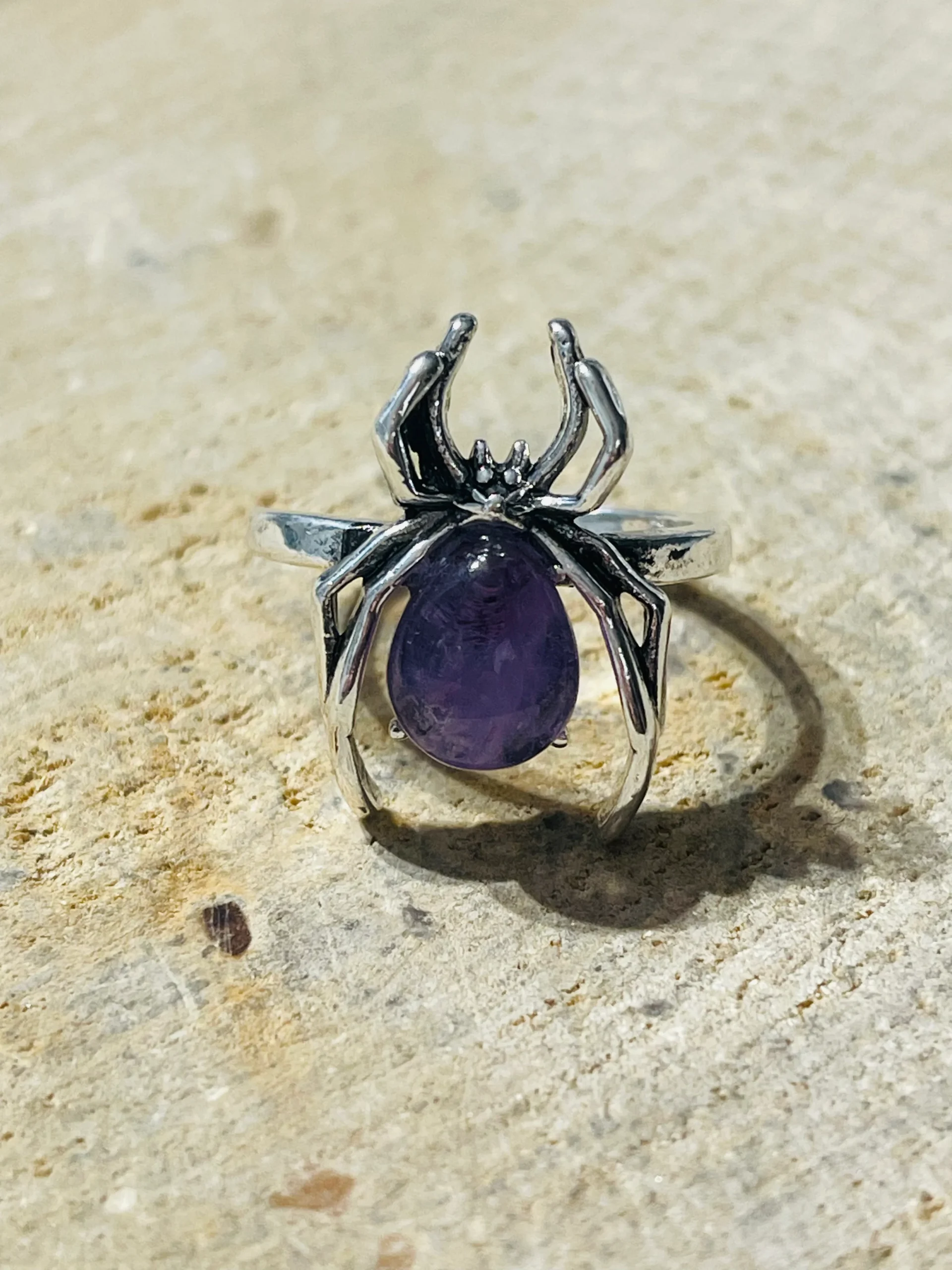 Bague Araignée en Amethyste , Taille 53-59 (réglable) – Image 3