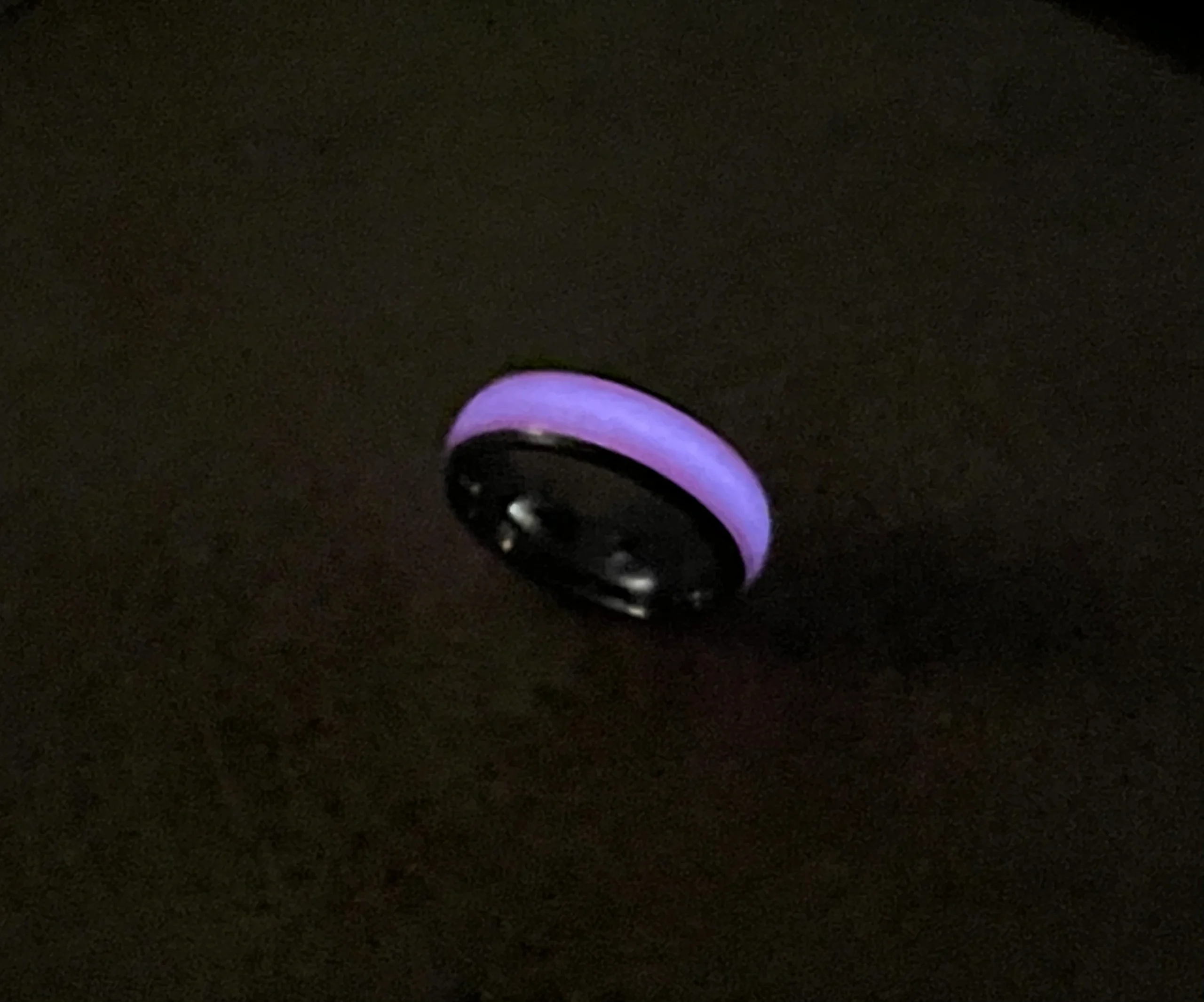 Bague phosphorescente rose en Acier, taille 53 – Image 2