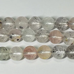 Perles naturelles Quartz Lodolite en 8 mm