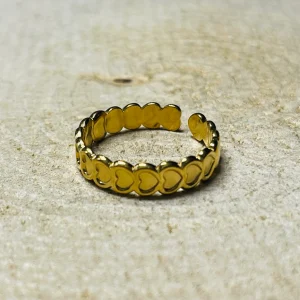 Bague Coeurs, Taille 55-61 (réglable)