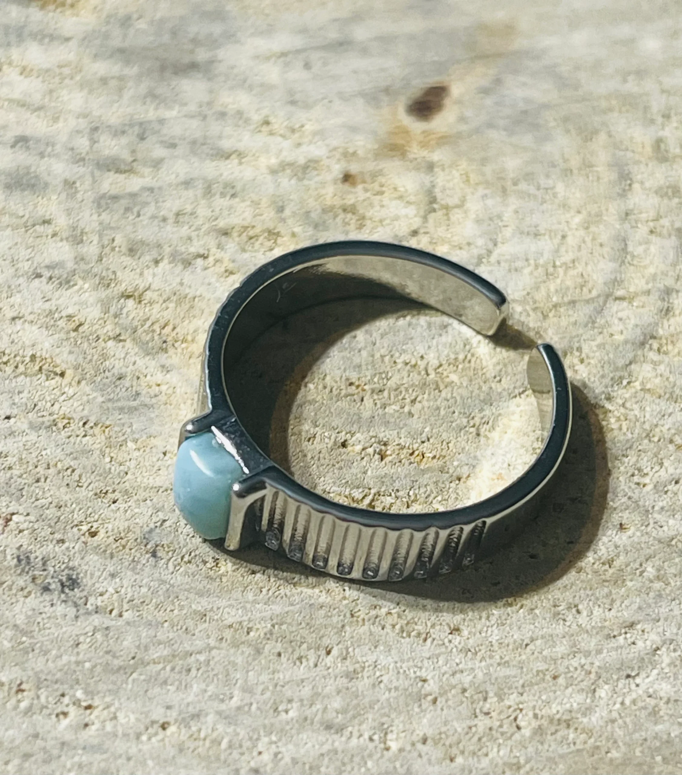 Bague en Larimar, Taille réglable – Image 3