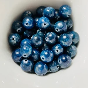 Perles en pierre naturelle en Saphir en 8 mm (lot de 5 perles)