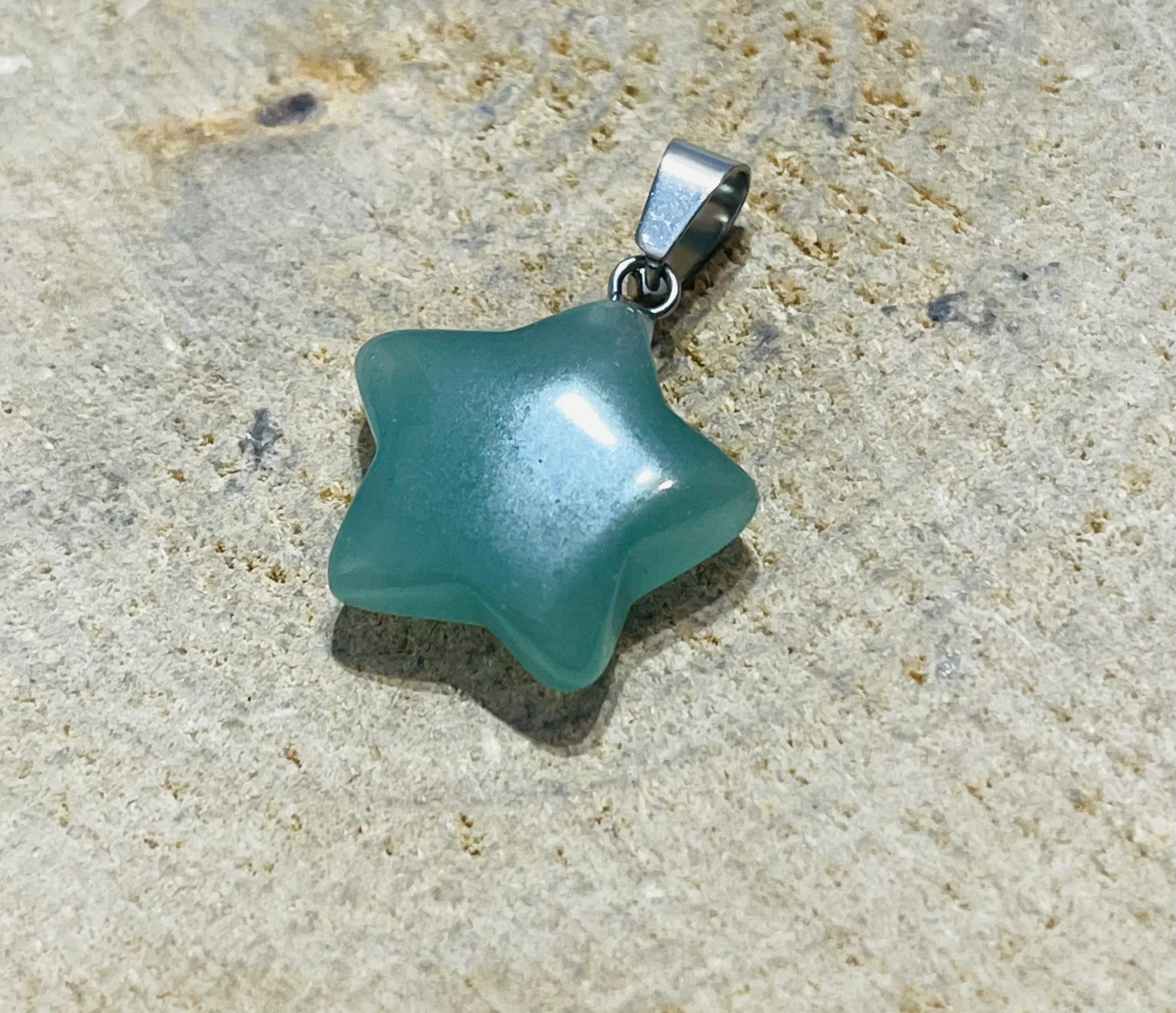 Pendentif Étoile en Aventurine verte – Image 3