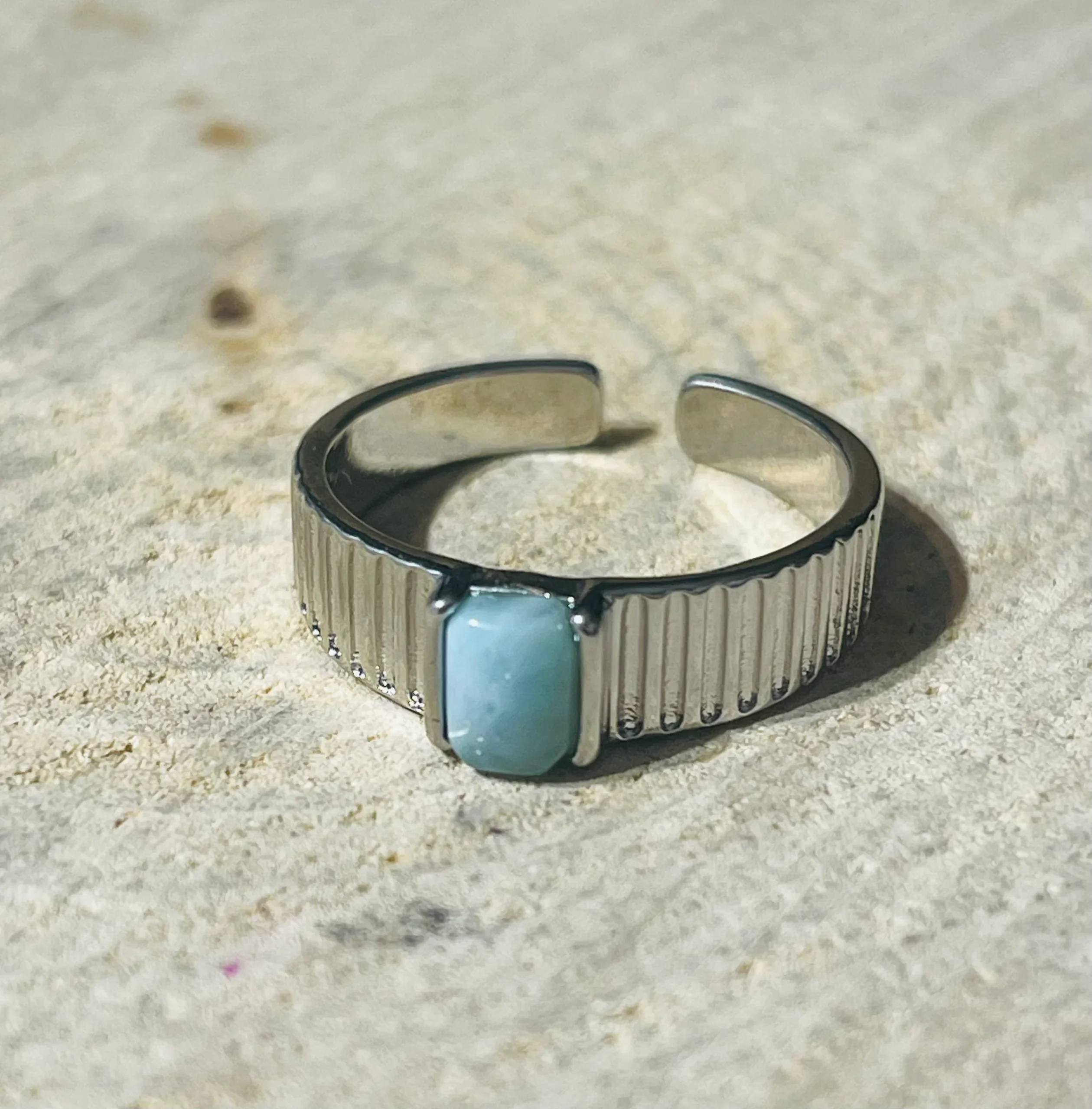 Bague en Larimar, Taille réglable – Image 2