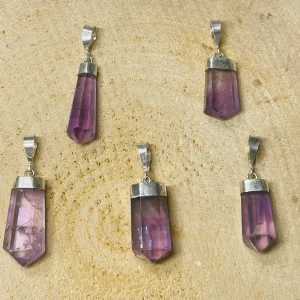 Pendentif en Améthyste et Argent 925 au choix