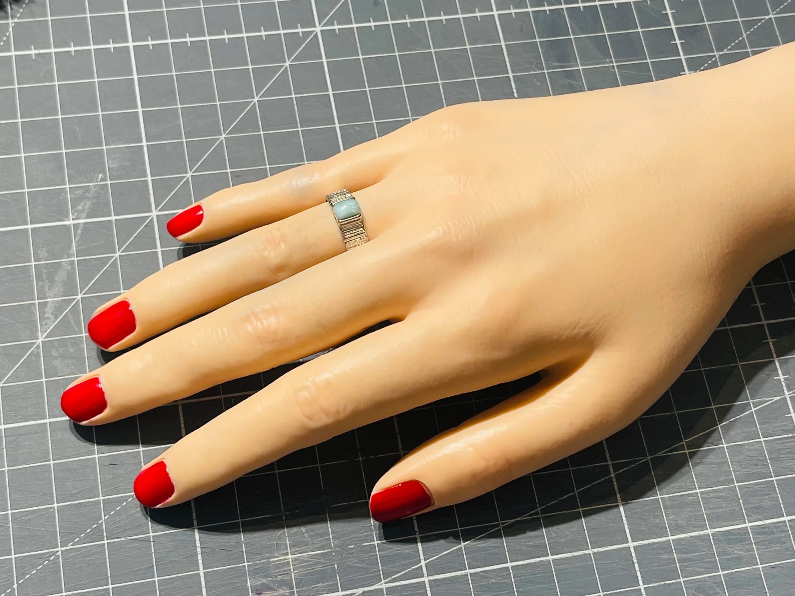 Bague en Larimar, Taille réglable – Image 4