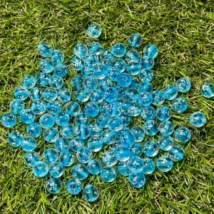 Lot de Perles Lumineuses en verre bleues ciel 8 mm pour bracelet
