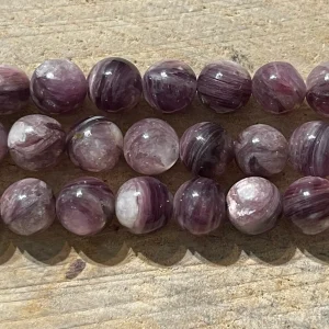 Perles en pierre naturelle en Lépidolite 8 mm