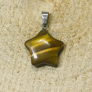Pendentif Étoile en Oeil de tigre