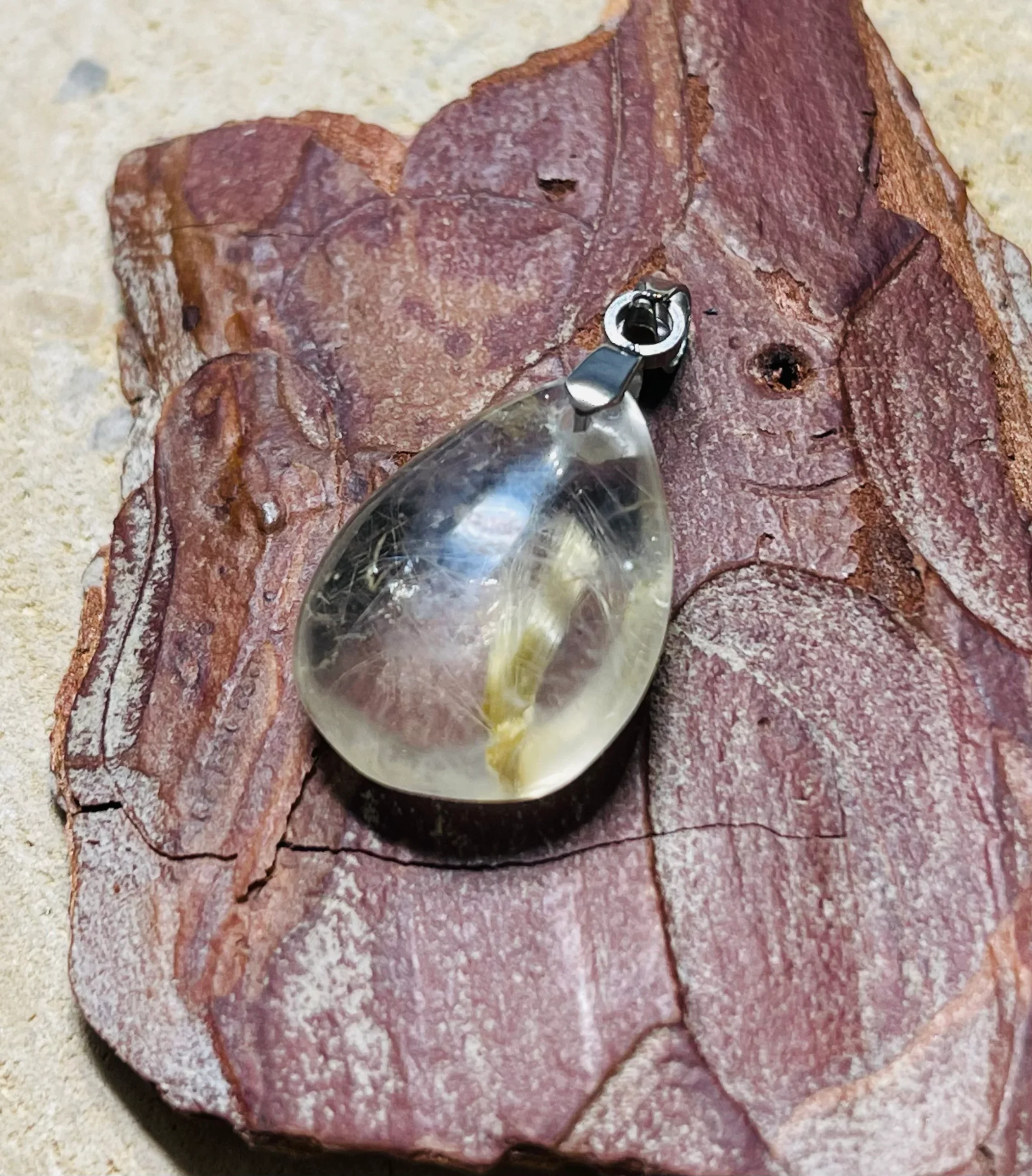 Pendentif en Quartz rutile doré au choix – Image 6