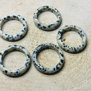 Bague en Jaspe Dalmatien, Taille 62