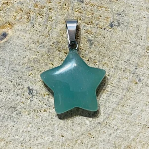 Pendentif Étoile en Aventurine verte