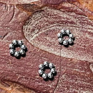 Lot de 20 intercalaires Fleur 5 mm pour bracelet