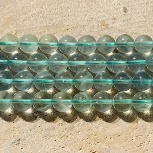 Perles en pierre naturelle en Fluorite verte en 8 mm