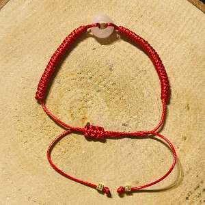 Lot de 5 Bracelets réglables en perle naturelle en Quartz rose (16)