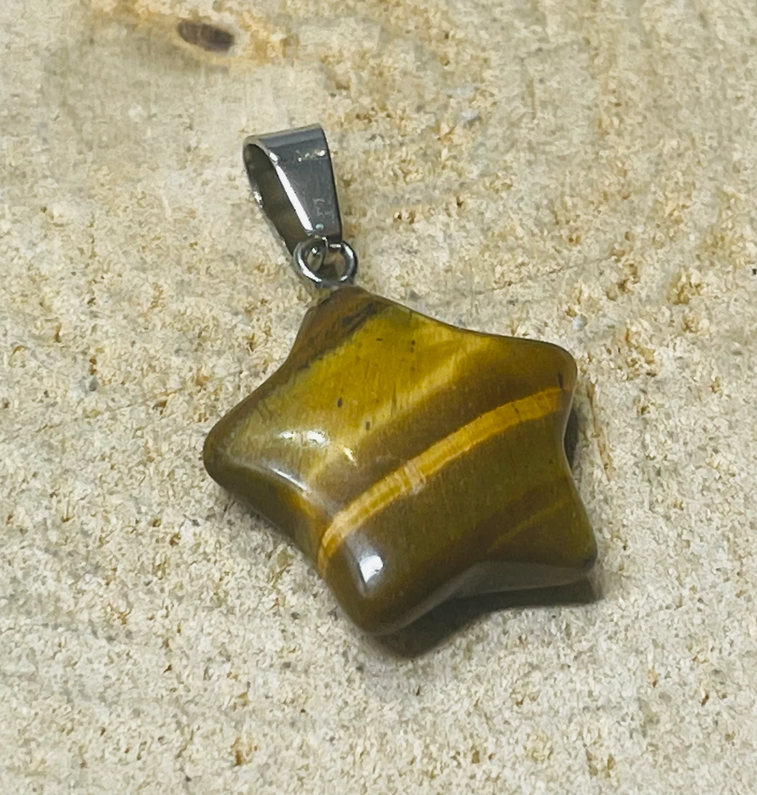 Pendentif Étoile en Oeil de tigre – Image 3