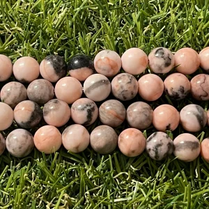 Perles en pierre naturelle en Jaspe Zèbre rose en 8 mm