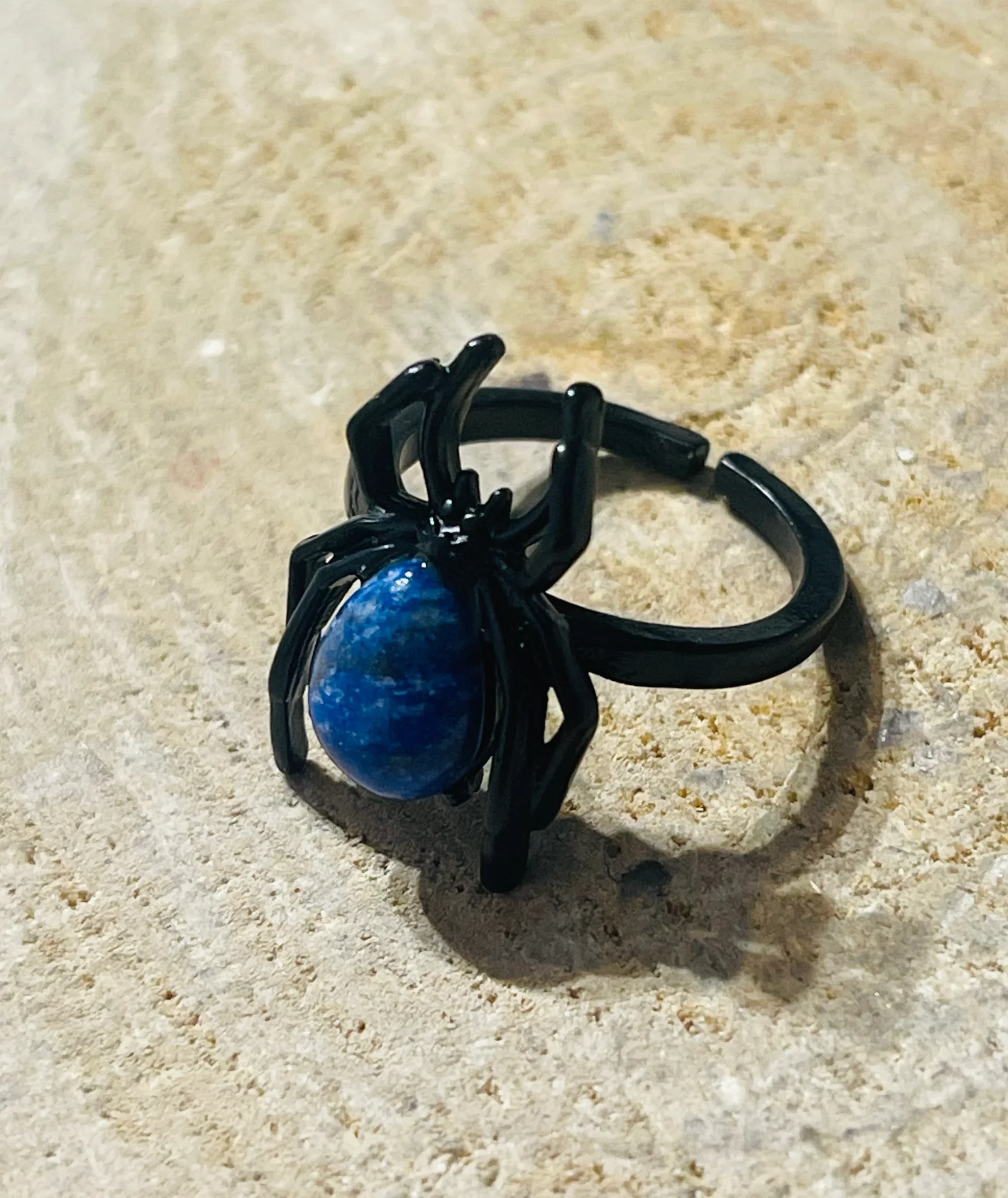 Bague Araignée en Lapis-lazuli , Taille 53-59 (réglable) – Image 4