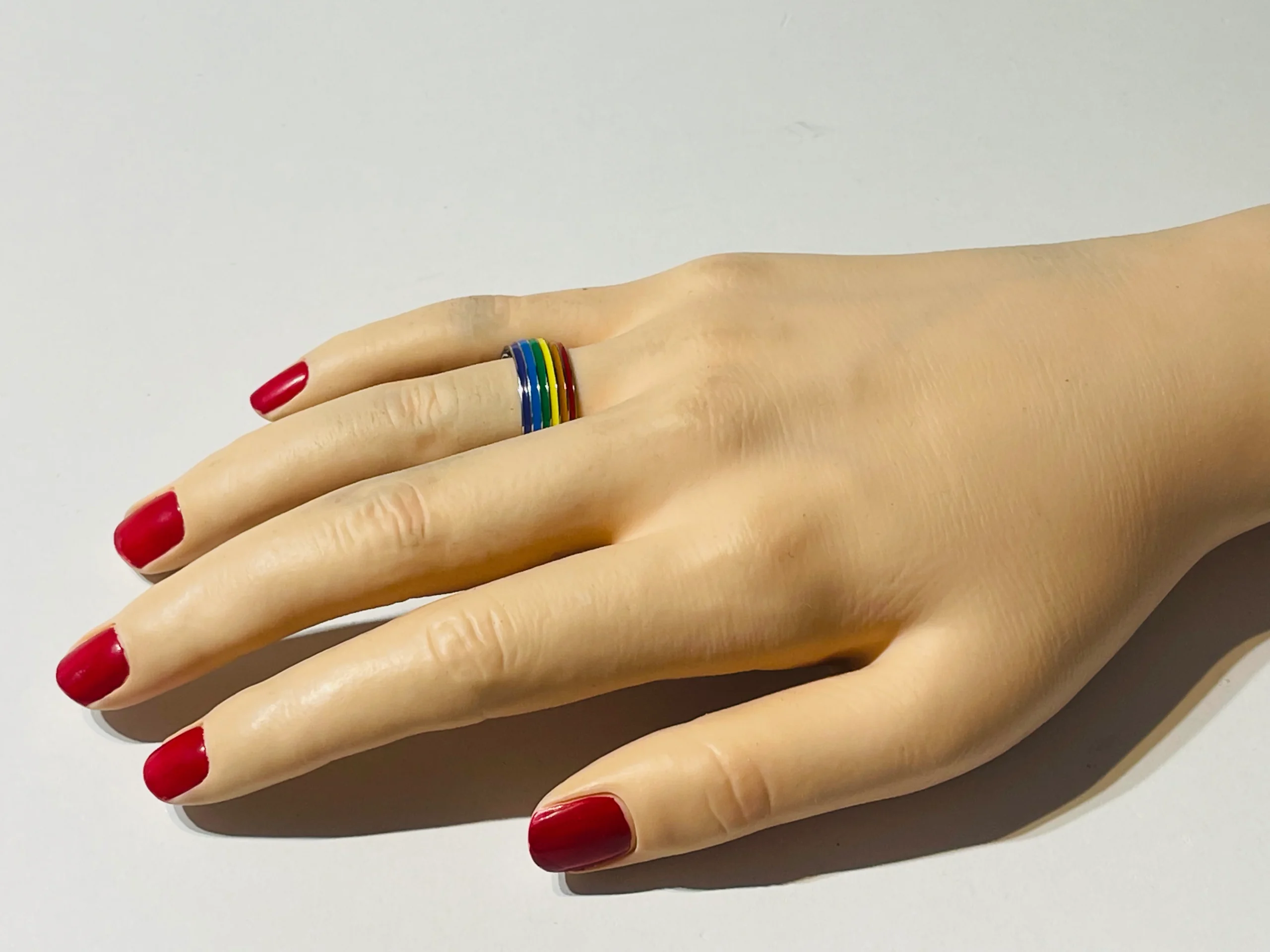 Bague arc en ciel LGBT, Taille 55 – Image 4