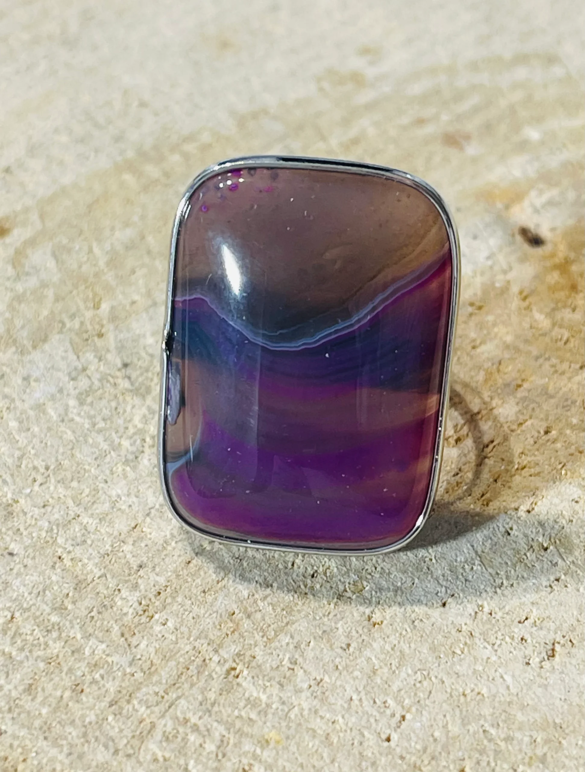 Bague sertie d’Agate, taille réglable (1) – Image 5