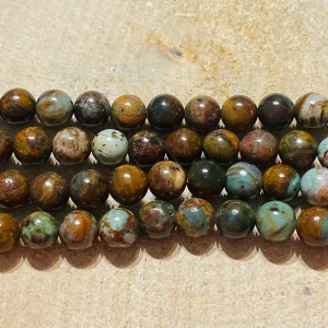 Perles naturelles en Jade d’Afrique en 8 mm