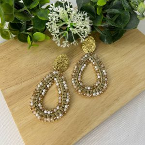 BOUCLES D’OREILLES PERLES ROSES