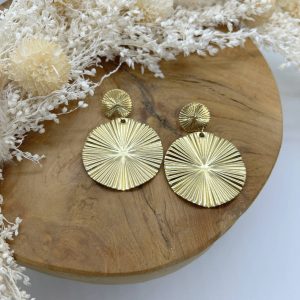 BOUCLES D’OREILLES DOREES RONDES