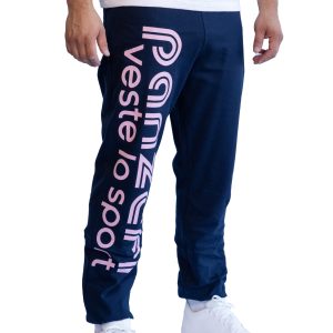 Jogging Homme – Uni H – Bleu Marine / Rose