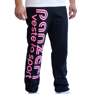 Jogging Homme – Uni H – Noir / Rose Fluo