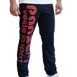 Jogging Homme – Uni H – Noir / Rouge