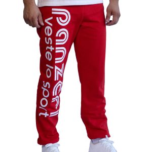 Jogging Homme – Uni H – Rouge / Blanc