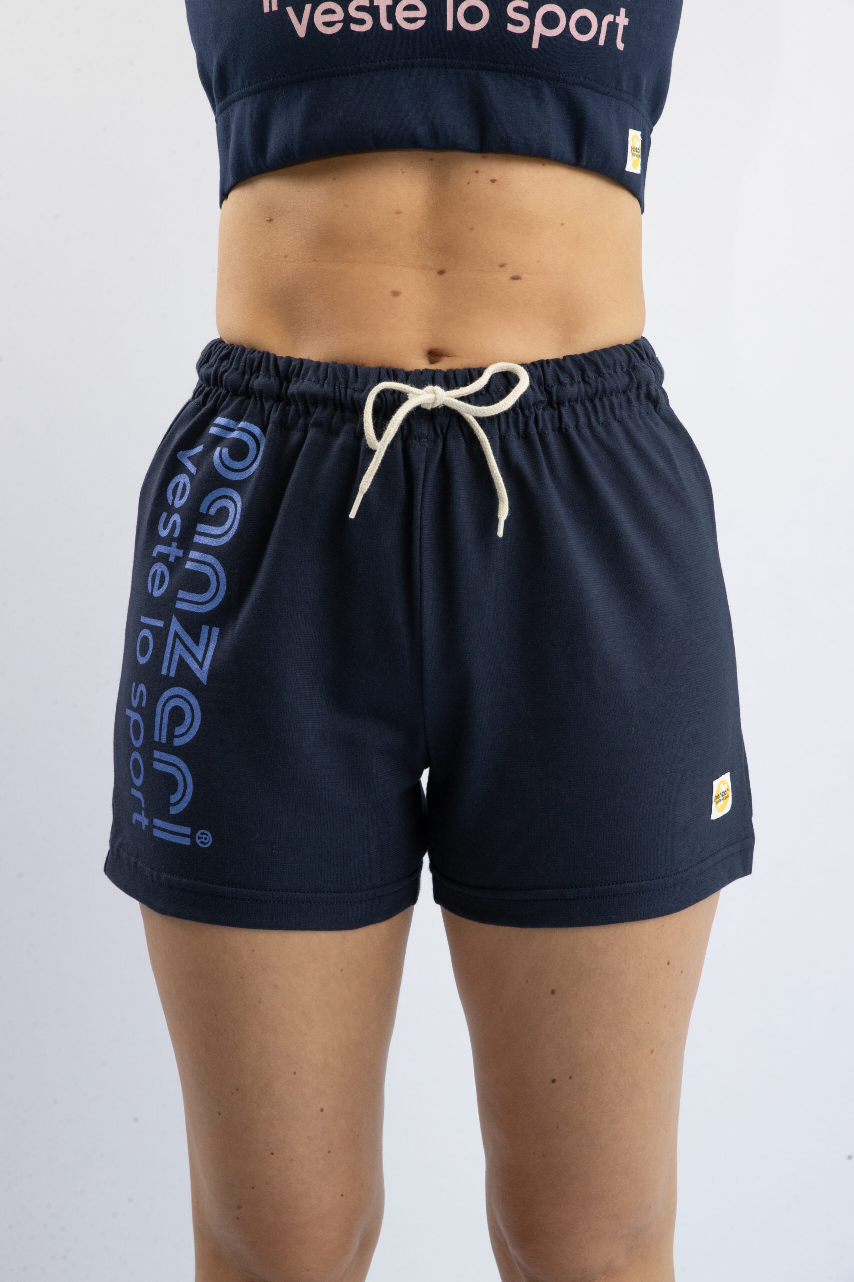 Short Femme – Uni A – Bleu Marine / Bleu Nacré – Image 5