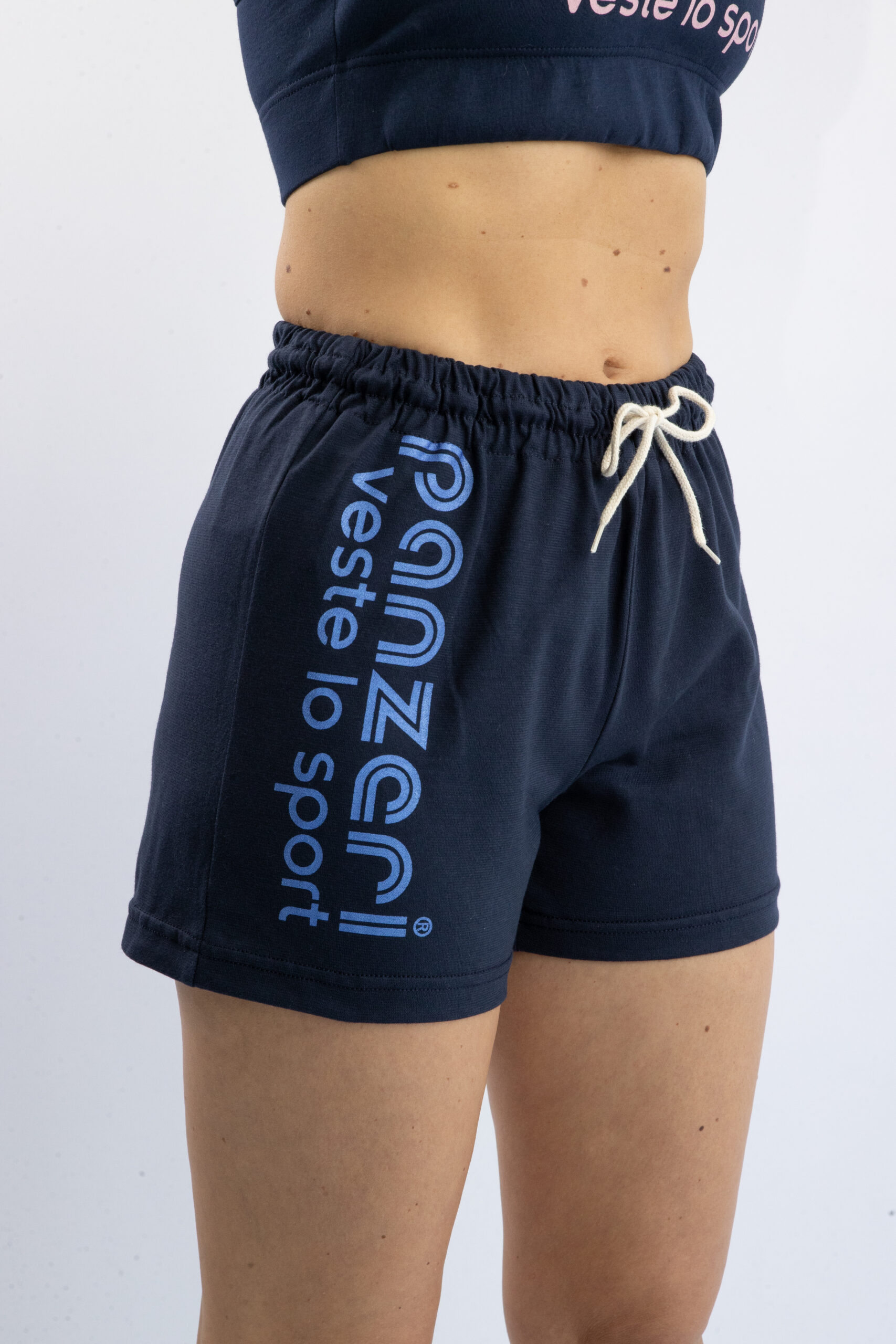 Short Femme – Uni A – Bleu Marine / Bleu Nacré