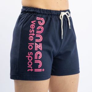 Short Femme – Uni A – Bleu Marine / Fuchsia