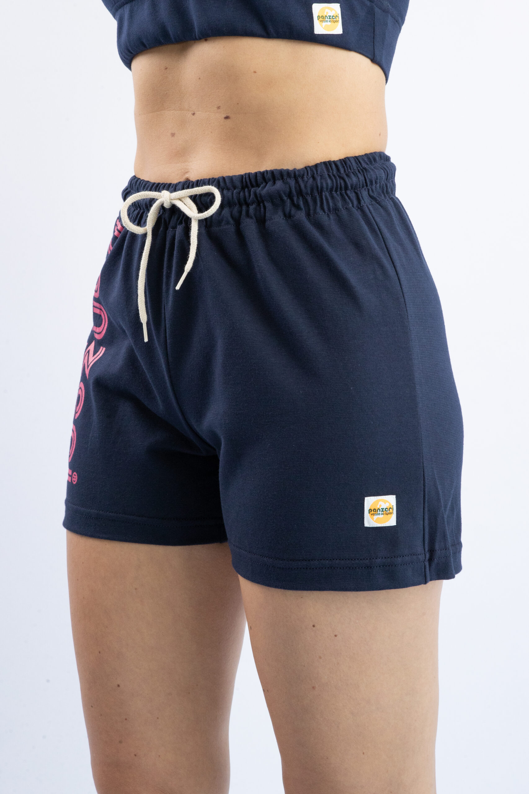 Short Femme – Uni A – Bleu Marine / Fuchsia – Image 6