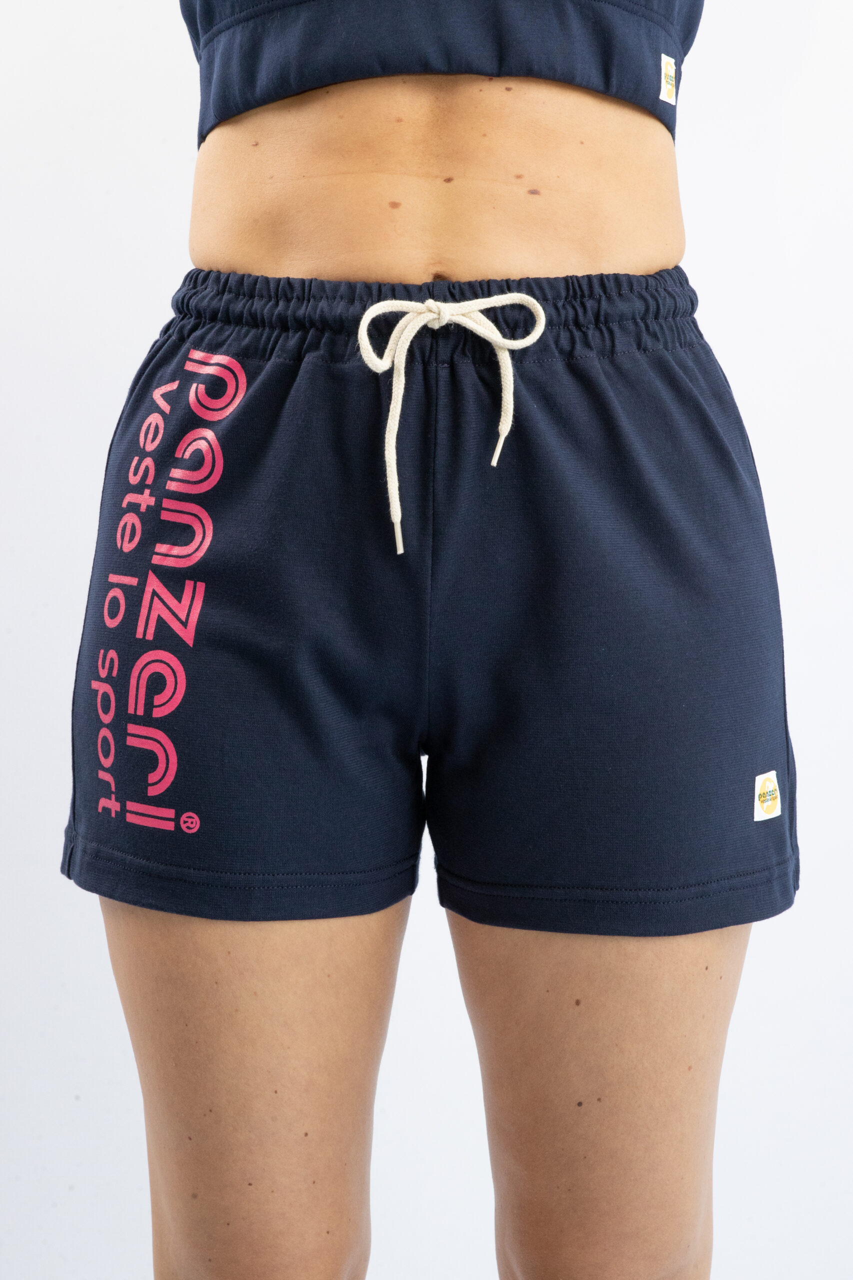 Short Femme – Uni A – Bleu Marine / Fuchsia – Image 5