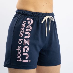 Short Femme – Uni A – Bleu Marine / Rose