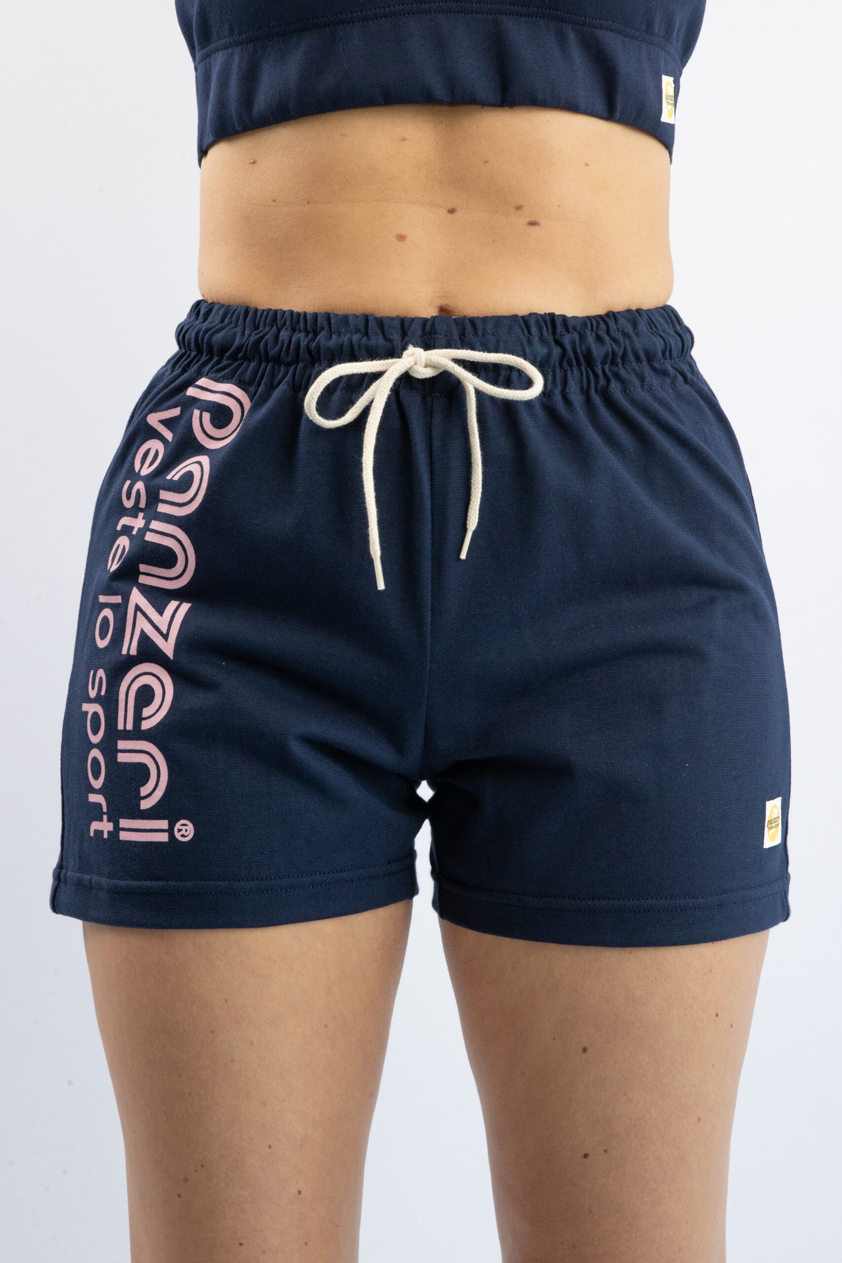 Short Femme – Uni A – Bleu Marine / Rose – Image 5