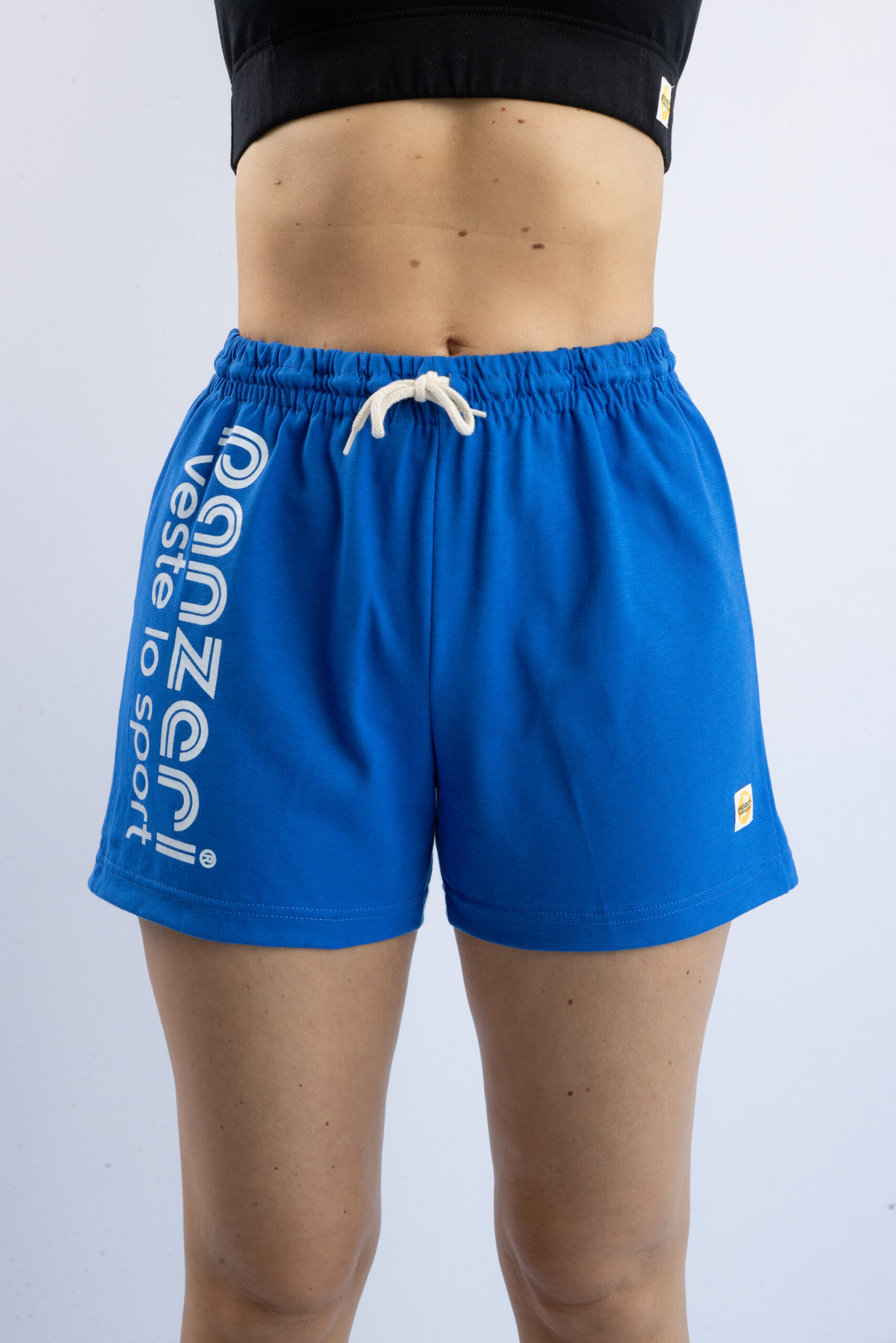 Short Femme – Uni A – Bleu Roi / Blanc – Image 5