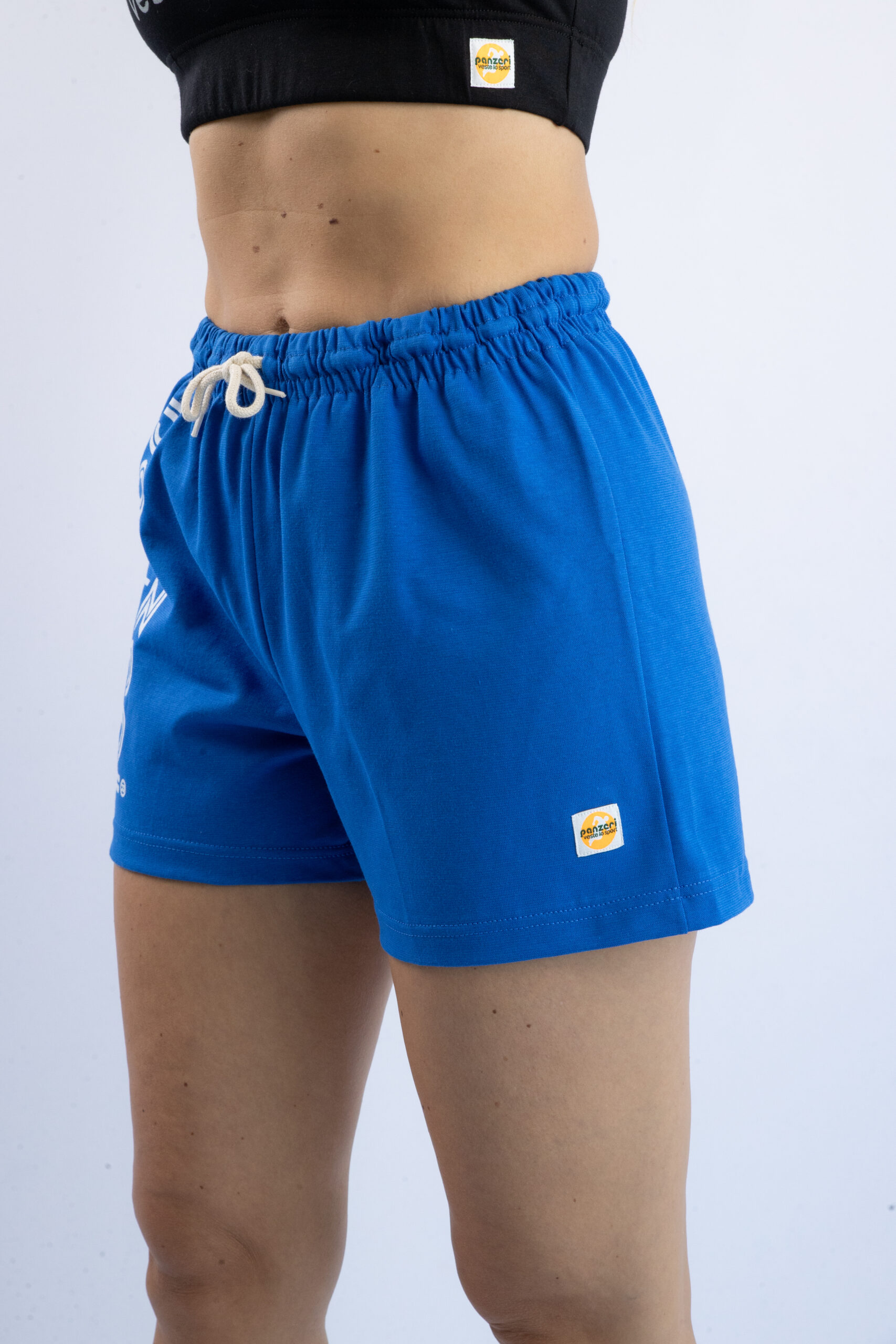 Short Femme – Uni A – Bleu Roi / Blanc – Image 6