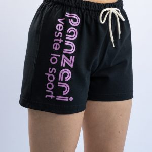 Short Femme – Uni A – Noir / Fuchsia Nacré