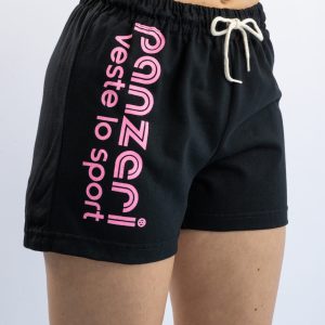 Short Femme – Uni A – Noir / Rose Fluo