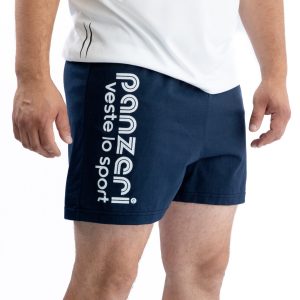 Short Homme – Uni A – Bleu Marine / Blanc