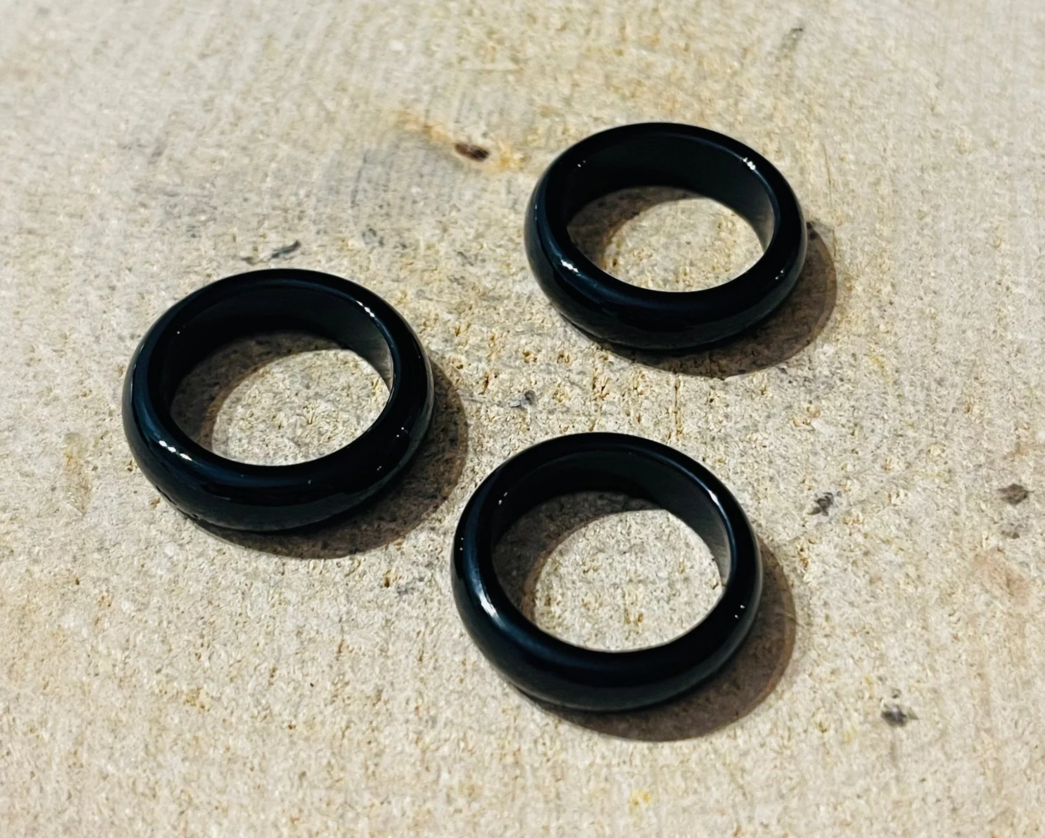 Bague en Agate noire