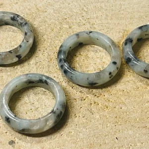 Bague en Jaspe Kiwi, Taille 58